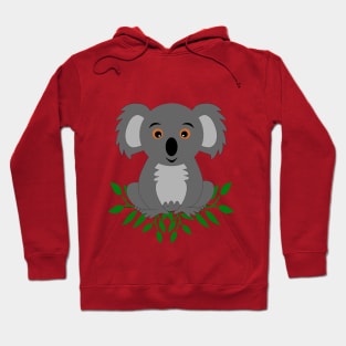 Cute koala bear with eucalyptus Hoodie